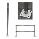 Steel Barricade Post with Base Plate (Welded)